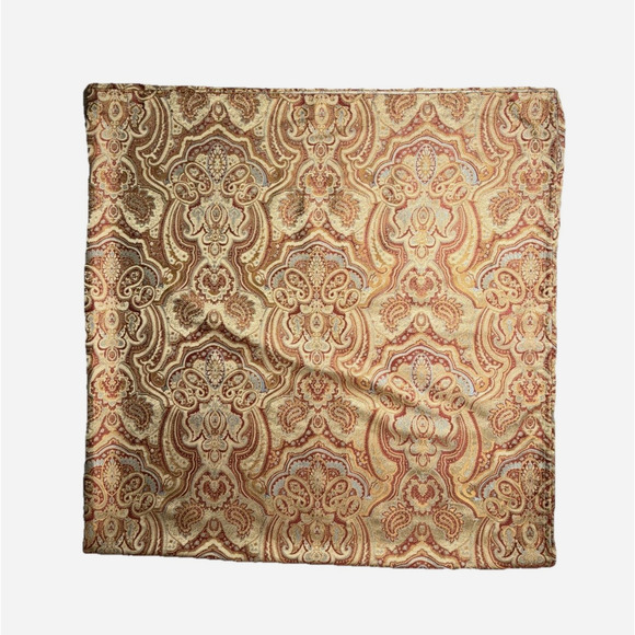 Springmaid Beautiful Fabric Shower Curtain Vintage 90s Gold Red Blue Print 70x72 - Picture 4 of 7